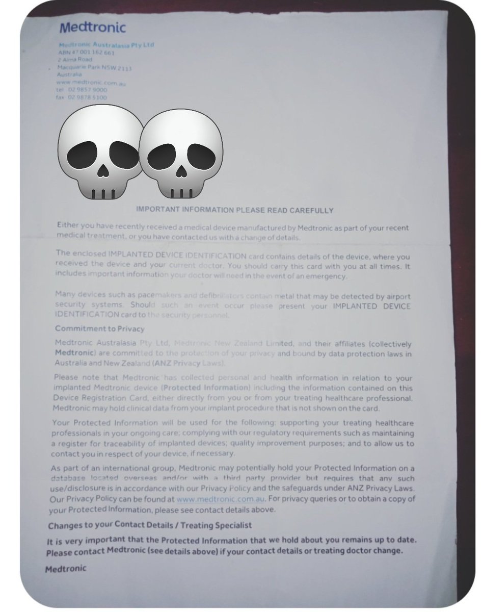 💥BREAKING💥
SHARE the Holy Hell outta this OUTRAGE!!! An Australian Mom has shared with me this disturbing letter given to her after her Daughters Spinal Operation confirming that without knowledge or CONSENT her Daughter has been fitted with.....

A MICROCHIP LIKE A DAMN DOG 😡