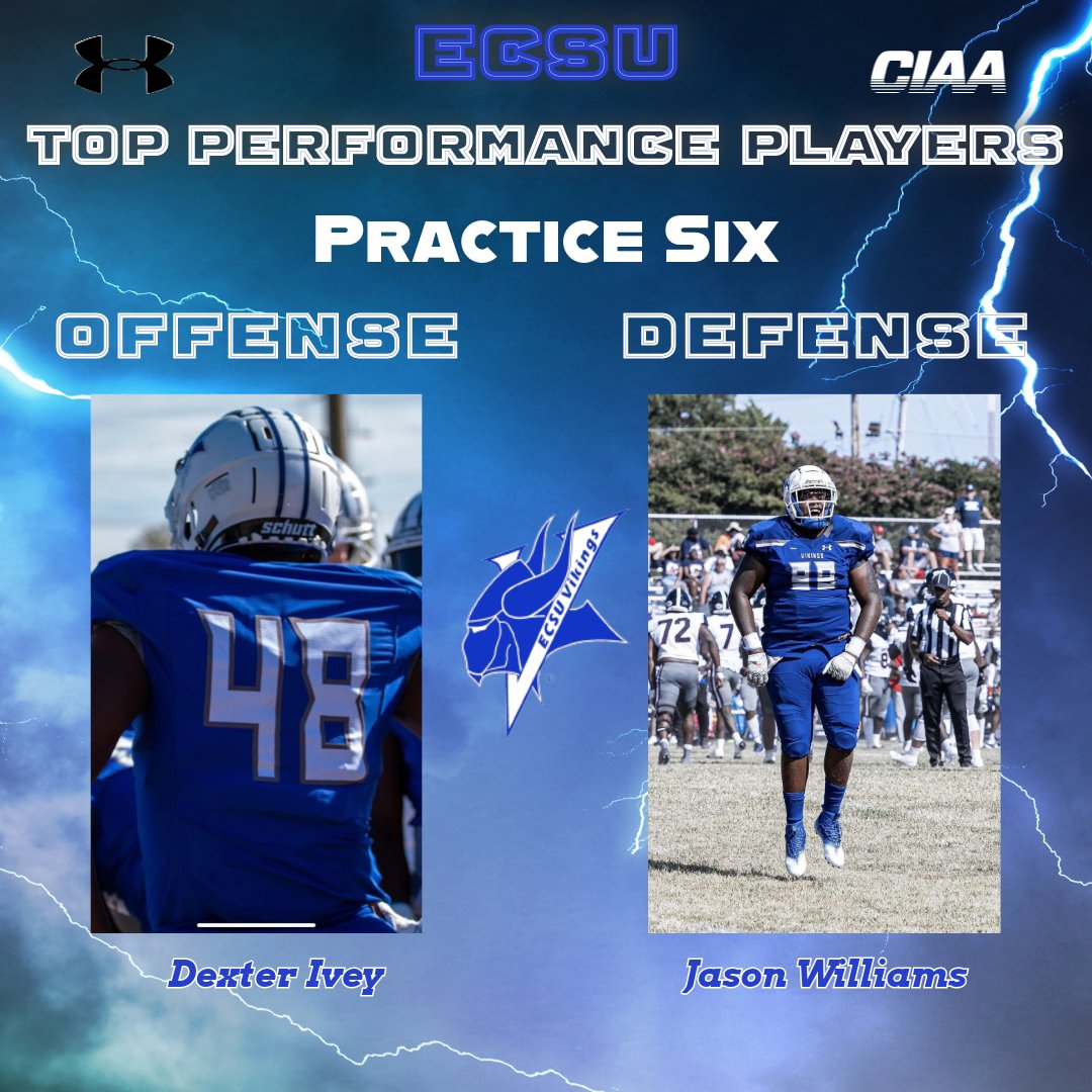 Another great day out in E City. Sun shining and the Vikings got better! Top Performance Players from Practice 6! #OnTheRise #VikingPride3x #Springball2024