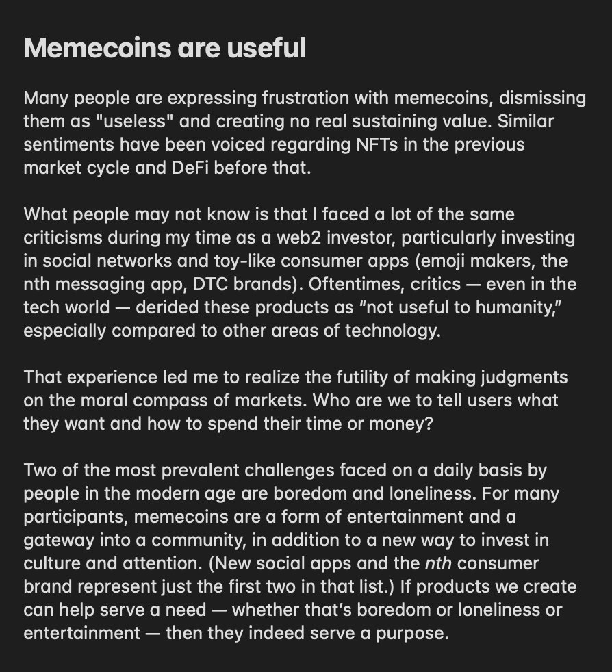 New screenshot essay - memecoins are useful