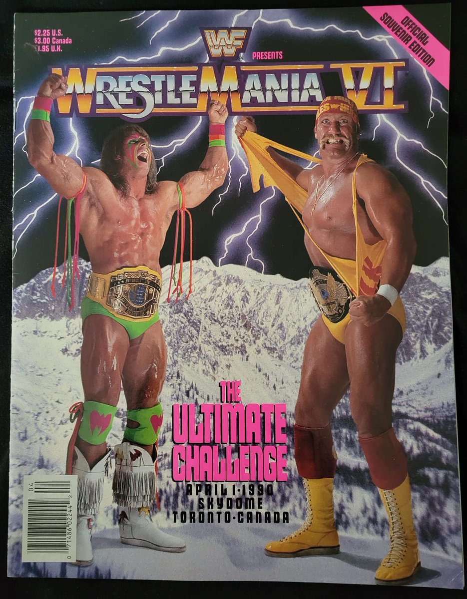 34 years ago today, WrestleMania VI took place when Hulk Hogan went against The Ultimate Warrior in 'The Ultimate Challenge'. This is my official WrestleMania VI program souvenir. #WrestleMania #HulkHogan #UltimateWarrior #WWF #TheUltimateChallenge