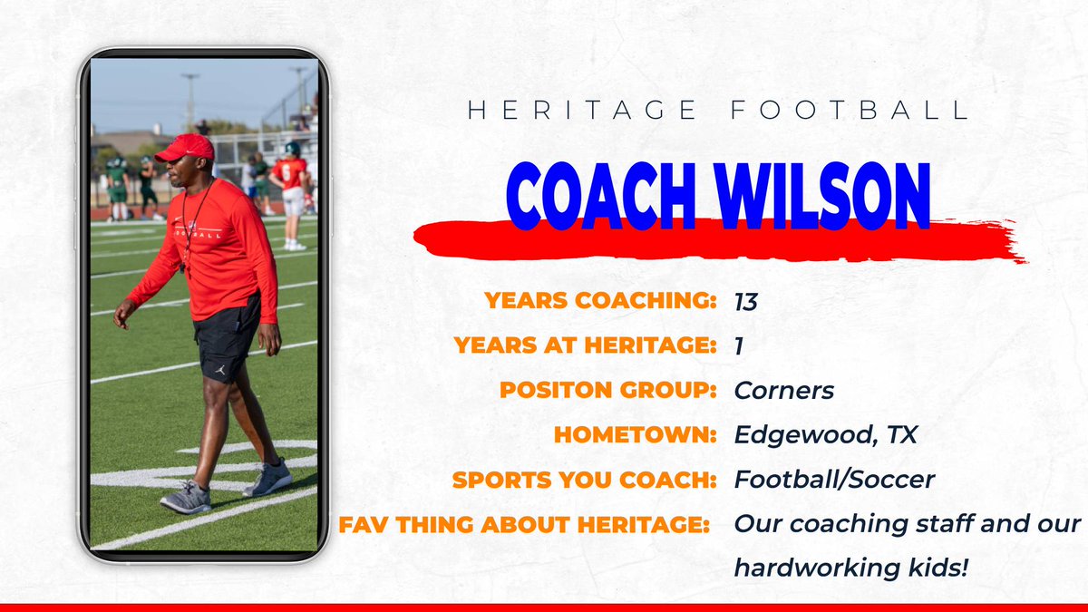 Our coaches spotlight is on our very own Coach Kevin Wilson Makes a difference everywhere he goes and a huge blessing for Midlothian Heritage High School!! #FIGHT @MISD_Athletics @MidloHeritage