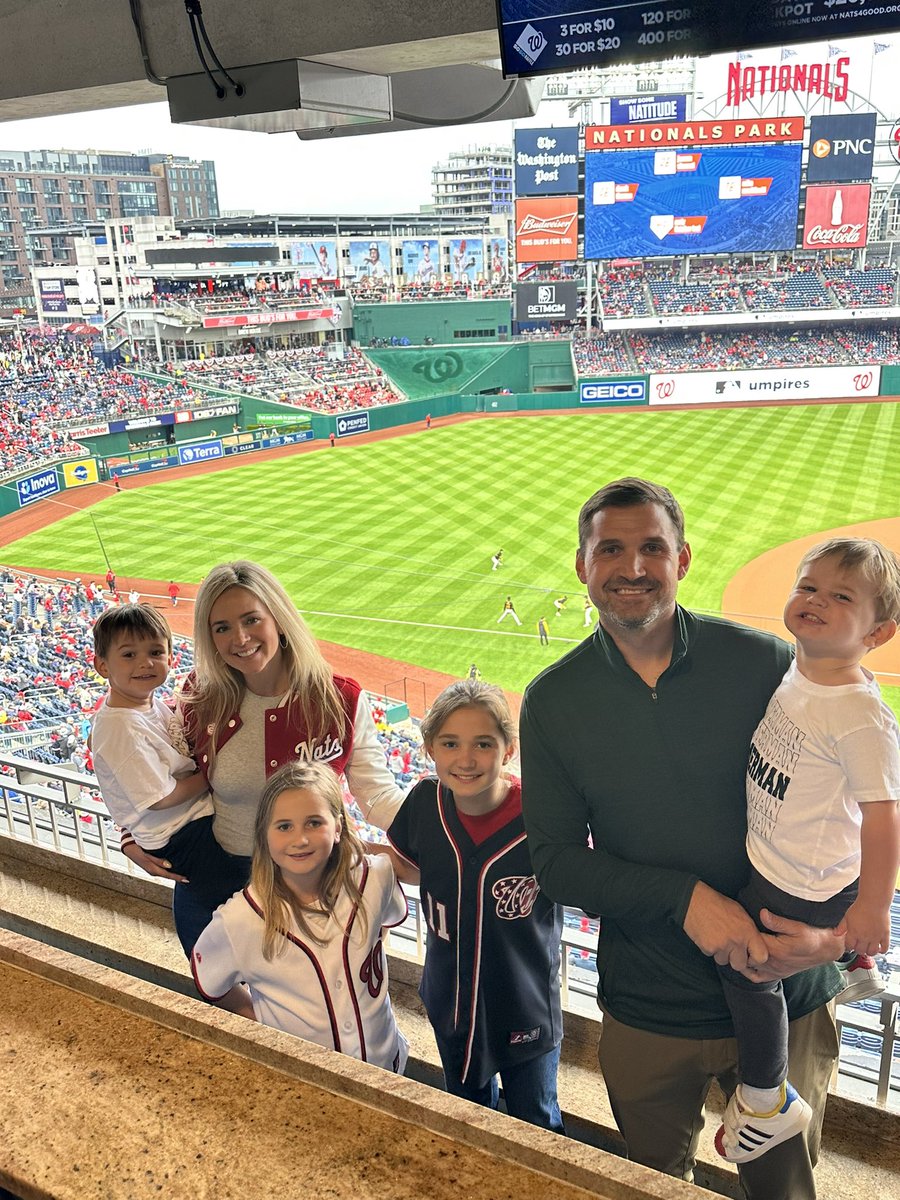 New fan in the suite for @Nationals Opening Day! ♥️⚾️ #NATITUDE