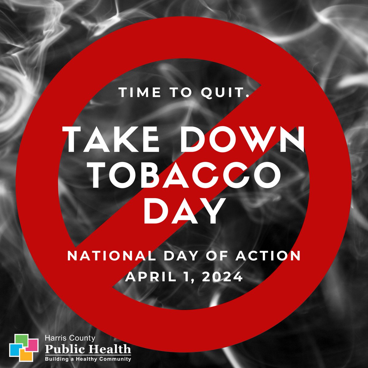 April 1 is Take Down Tobacco Day! Protecting our youth from smoking is important. Let's teach kids early: smoking isn't cool, it's harmful. Need support quitting? Contact our Tobacco/Vaping Prevention & Cessation Program at 713-274-8501. Say no to tobacco! #TakeDownTobaccoDay