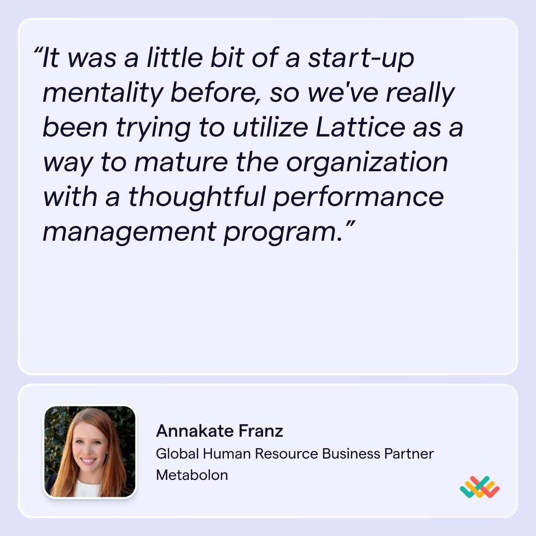 Like many organizations, the lockdown created a fragmented flow of information and communication for @Metabolon's 225+ employees. With Lattice Engagement, they were able to identify key areas of focus around goals, role development, & performance: bit.ly/3J1PaWk