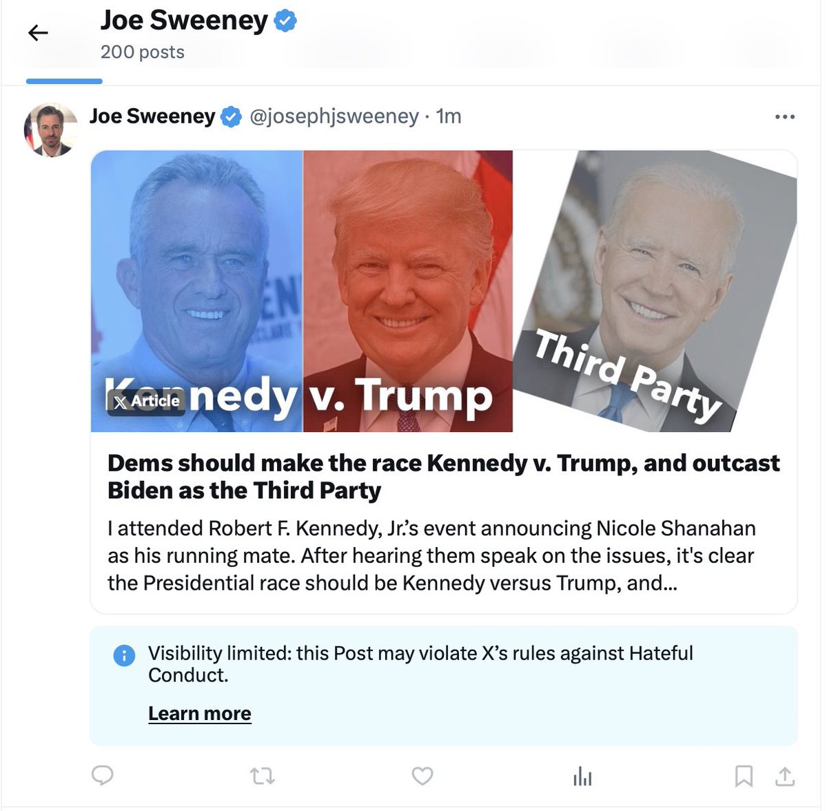 Joe Sweeney tweet media