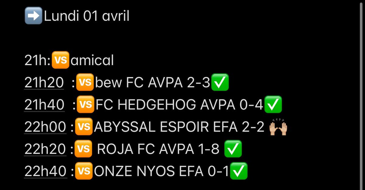 SPARTIATE SQUAD (@sspartiatesquad) on Twitter photo Bonsoir ! Ce soir chez SPARTIATE SQUAD c’était compétition !
@AVPAFR
<a href="/EfaFranceoff/">EFA France 🇨🇵</a>
Voici nous résultat de ce soir !
🤼♂️🤼♂️NOUS SOMMES DES SPARTIATES
🤼♂️🤼♂️ Bonsoir ! Ce soir chez SPARTIATE SQUAD c’était compétition !
@AVPAFR
<a href="/EfaFranceoff/">EFA France 🇨🇵</a>
Voici nous résultat de ce soir !
🤼♂️🤼♂️NOUS SOMMES DES SPARTIATES
🤼♂️🤼♂️