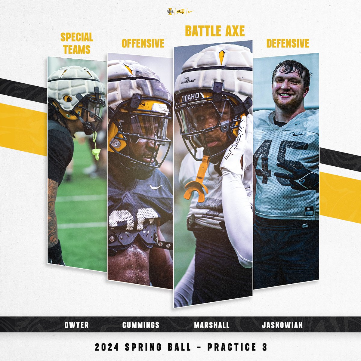 Practice Three awards. Back at it tomorrow!

🪓: <a href="/Drew7Marshall/">Andrew Marshall</a>
OMVP: <a href="/nolimiteli21/">turbooo🌪🦍</a>
DMVP: <a href="/Jaskowiak2M/">Mitchel Jaskowiak</a>
STMVP: <a href="/OfficialJdwyer/">jordan dwyer</a> 

#GoVandals