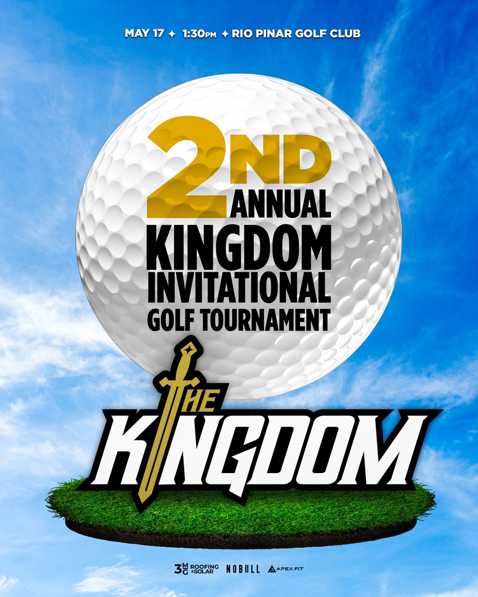 🚨Event of the year is BACK🚨 Registration is OPEN for May 17th ⛳️ Come compete with & against your favorite @UCFKnights athletes & coaches! If for any reason teams are not filled by May 1st, individual spots will be available. 🔒 in your team here: kingdomnil.app.neoncrm.com/np/clients/kin…