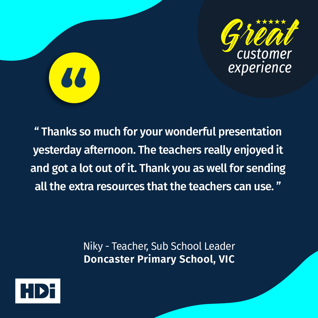 HDinteractive1's tweet image. Another satisfied customer, another success for HDI!✨

For more info about our products, visit hdinteractive.com.au

#hdinteractive #hdi #interactivescreens #learningwithhdi #education  #educationaustralia #austudents #viceducation #teachersofinstagram