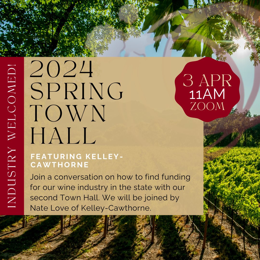 Our Spring Town Hall is in just a couple days!! 

RSVP HERE:
mwc.wildapricot.org/event-5662312

#MIWineCollab #MichiganWineCollaborative #MIWine #MichiganWine #DrinkMIWine