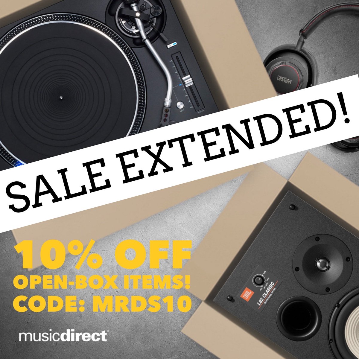 Sale extended! Due to unexpected technical issues with our website earlier today, we’re offering our 10% off open-box items sale one more day. See what’s available here: vynl.me/f7u