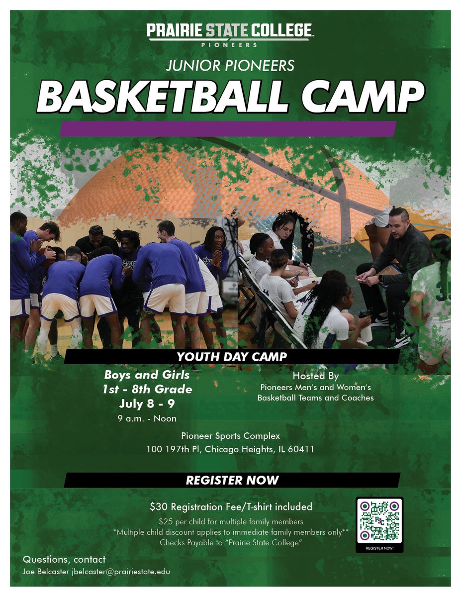 Summer Camps are right around the corner. Make sure to sign up using the QR code on the flyer! #WeArePSC🏀⚽️