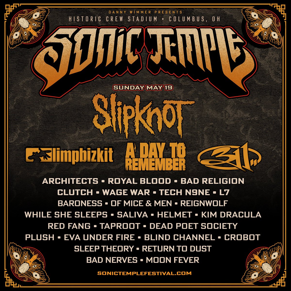 Sunday at Sonic Temple is going to blow your mind! 🤯 With @slipknot, @limpbizkit, @adtr, @311, and a stellar lineup of artists, you can’t afford to miss this. Single day passes are flying fast - secure yours now and end your weekend on a high note. Who are you most excited to