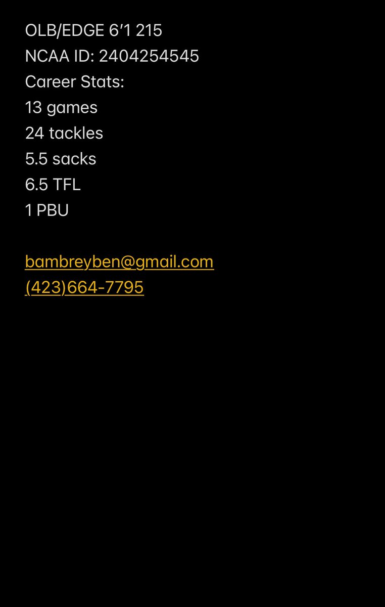 Sadly with the closure of Birmingham Southern, I am entering the transfer portal with one year of eligibility.