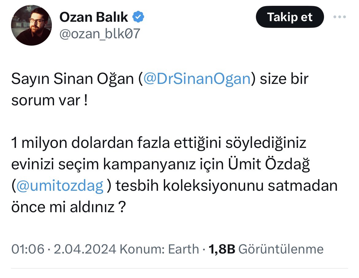 Sayın Balık, bio nuzda “iletişim danışmanı” yazıyor ama bu cehaletle size kim ne danışıyorsa acıdım haline. Tüm cumhurbaşkanı adayları bir seçim hesabı açarlar ve seçim bağışı yapılır. Diğer adaylar Sn. Erdoğan’ın da vardı, Sn. Kılıçtaroğlu’nun da. Üstelik onlar hazine yardımı ve