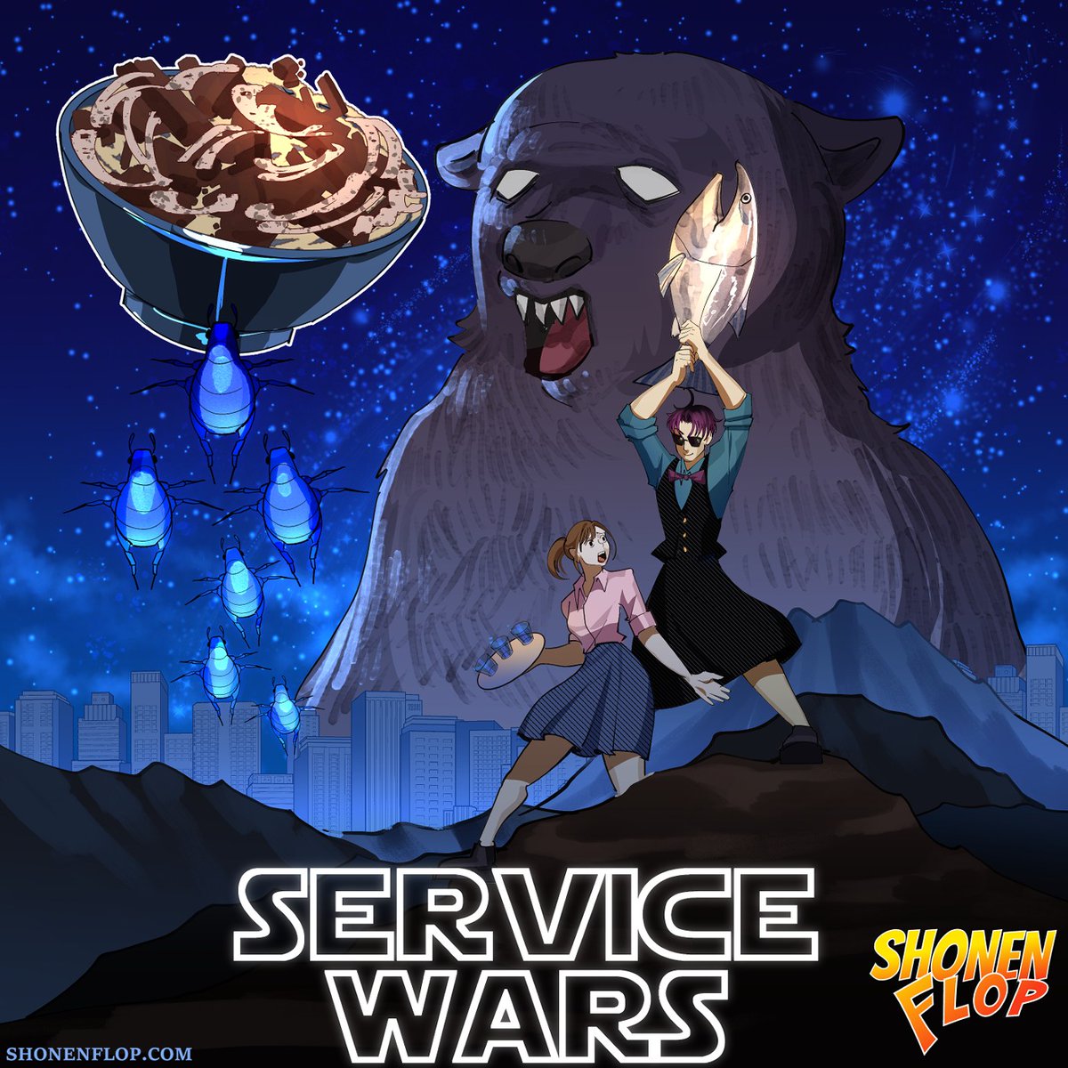 Worth it for the riz-ly bear alone. We and @hunglikeahearse from @AnimeConpod discuss Service Wars Find it on Spotify bit.ly/3xg95hv iTunes bit.ly/4aeYFNN or YouTube bit.ly/4axvPYC #manga #podcast #anime