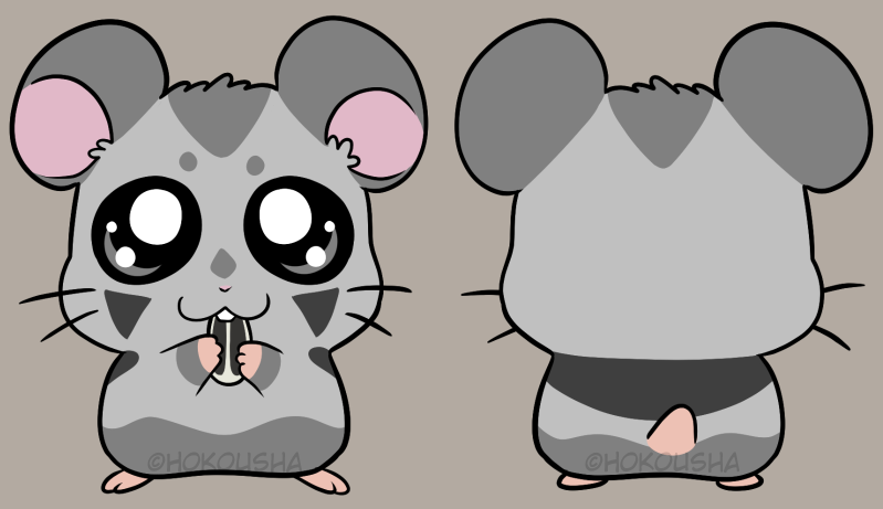 HokoushaComics's tweet image. Hi everyone! It's been a few weeks! After recovering from my sickness my head is clear. I've decided to become a Hamster Vtuber... a hamtuber if you will! I know it will be hard to get used to but please respect my decision! My new refs are below! :)