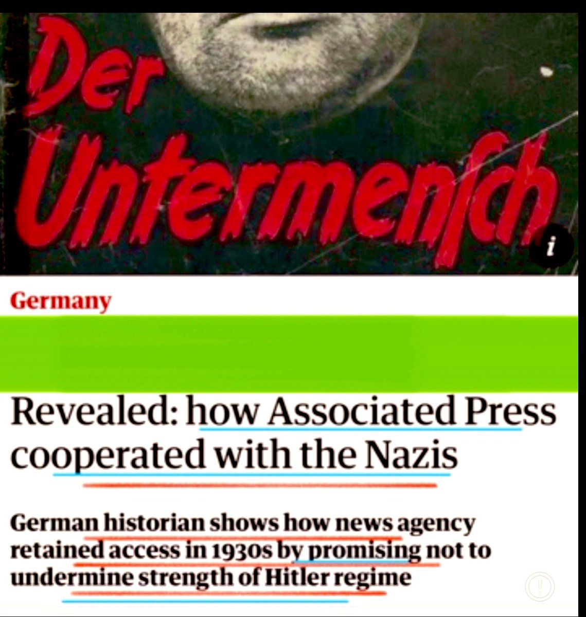 Always a reminder …
Look BEHIND the curtain 
OZ might be a surprise 
#IYKYK 

When propaganda wars worked better …

#AssociatedPress  what is the mouthpiece for the #Nazis … funneled through New York to the American people.