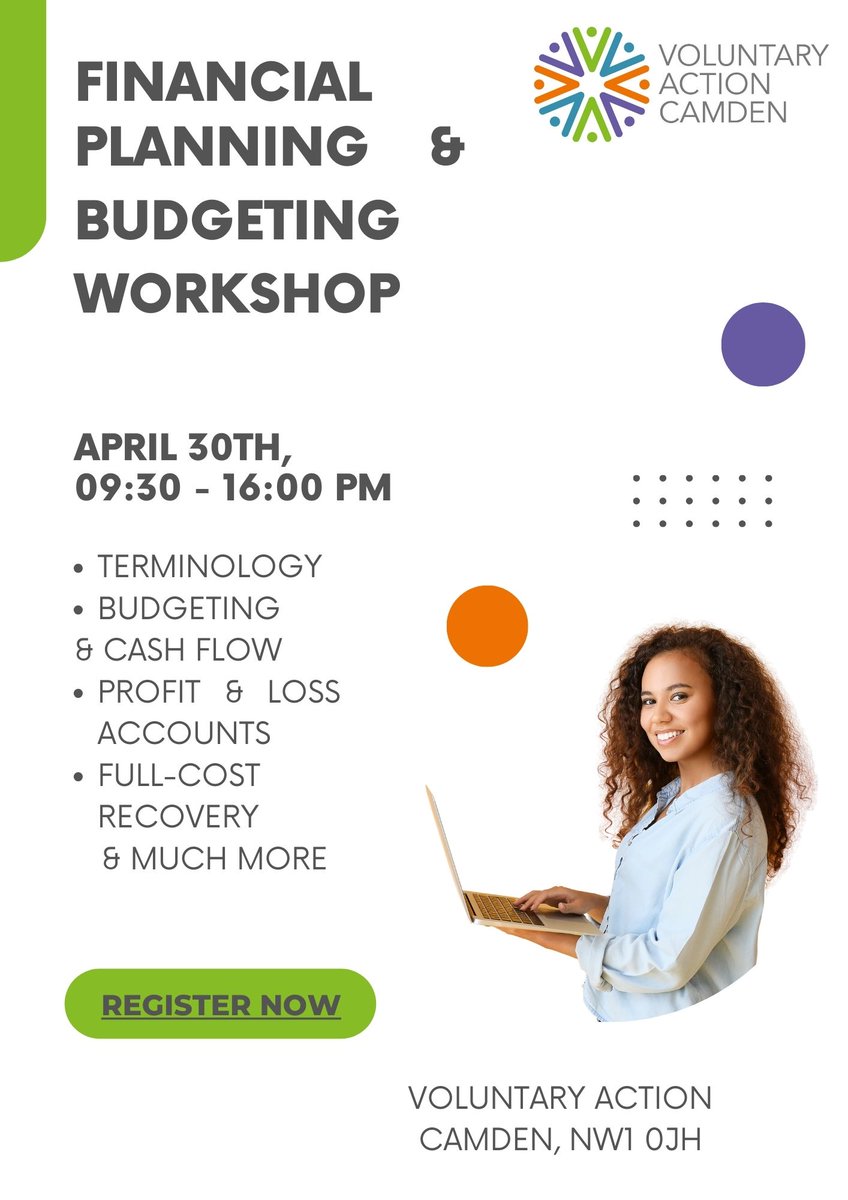 Don't forget, if you're interested in learning about how to budget and create financial projections for business plans, projects and funding applications, our training session on 30th April is a great place to start. Find out more: vac.org.uk/event/budgetin…