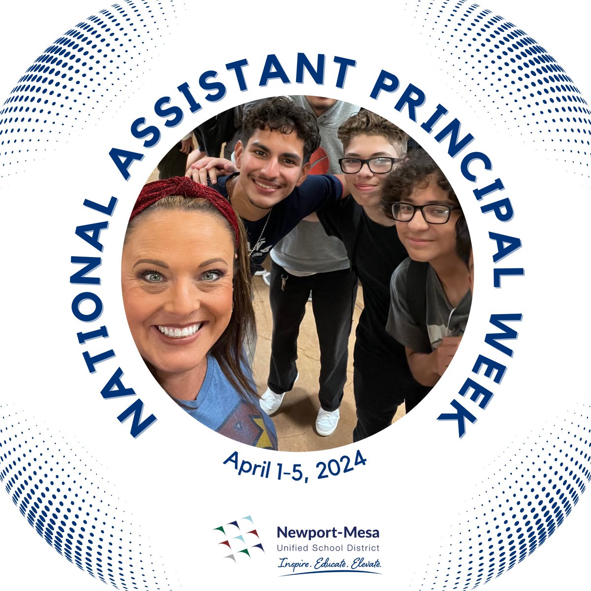 Happy National Assistant Principals Week! This week we recognize our dedicated and inspiring #NMUSD APs. Your leadership builds relationships among students and directly impacts student success. We are grateful! #NationalAssistantPrincipalWeek #InspireEducateElevate