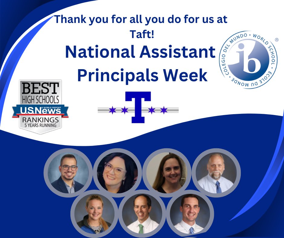 Taft_HS's tweet image. Thank you to our incredible assistant principals for their unwavering dedication, support, and leadership at our high school and academic center! Thank you for all you do to make our Taft school community thrive! We appreciate you! Drop a thank you in the comments🙌#CPSAPWeek24