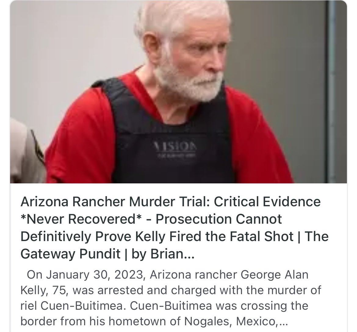 I can’t believe an American is on trial for 2nd degree murder of an illegal who was armed and trespassing! The only witness they have is another illegal who admitted he smuggles drugs and pays human traffickers! This is infuriating!! 😡