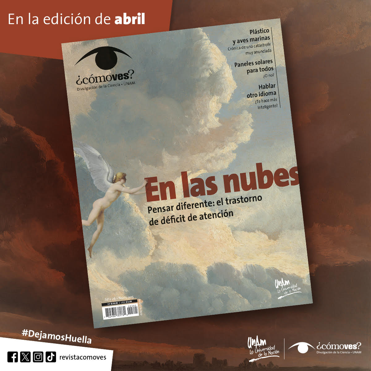 ¿Conoces a alguien con TDA? ¿Crees que tú tienes? Te va a interesar nuestro número de abril, donde Jesús Ramírez Gamboa, guiado por la curiosidad de su propio diagnóstico, nos cuenta qué es, qué lo causa, cómo se diagnostica y cómo se trata. Búscanos en comoves.unam.mx