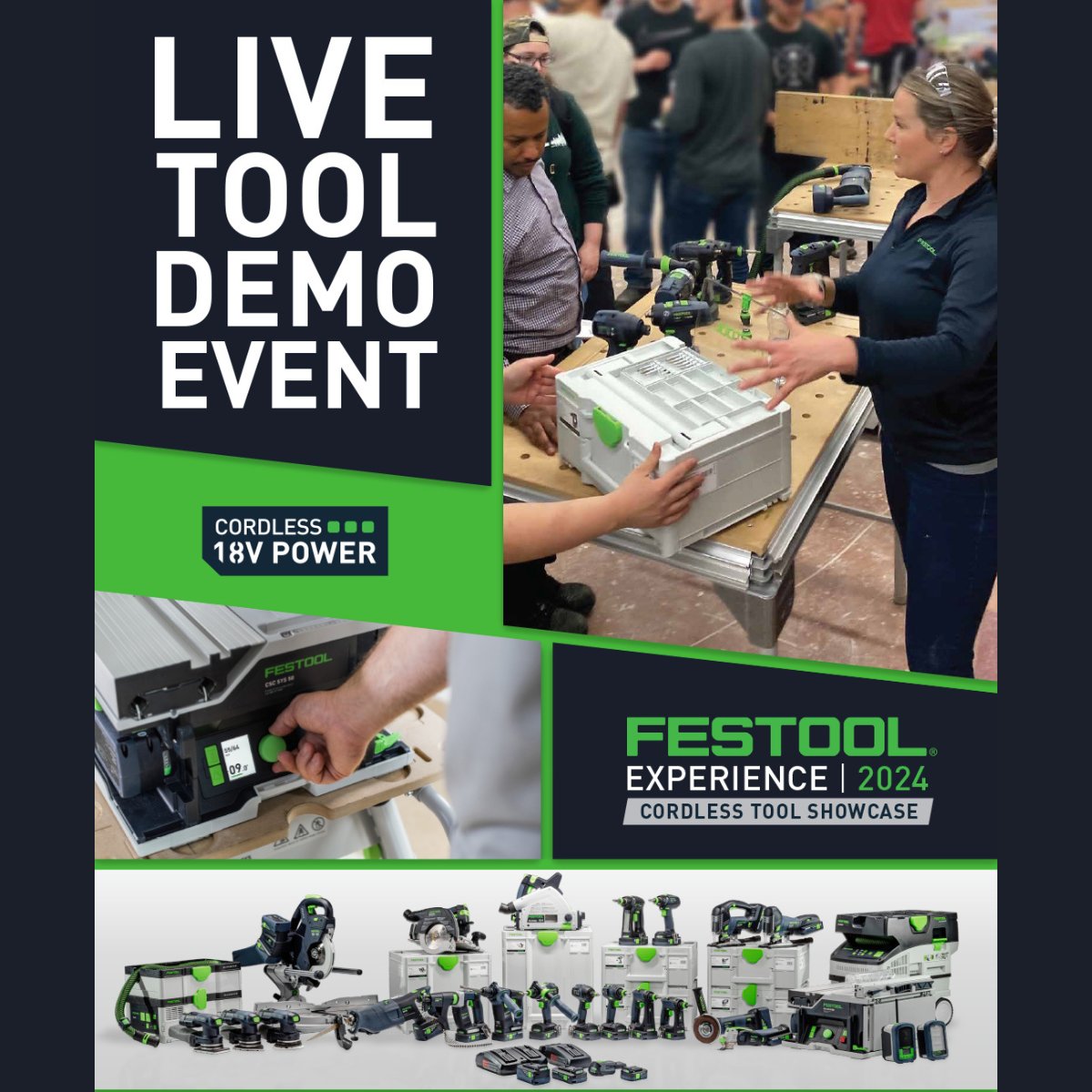 Head to Woodcraft San Antonio on Saturday, 4/5 for the Festool Experience featuring live demos of the latest Festool tools, plus one lucky attendee will take home a brand new Cordless Drill QUADRIVE! t.dostuffmedia.com/t/c/s/134829