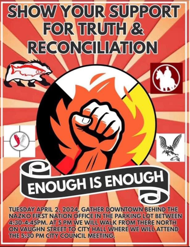 In response to the dismaying events in Quesnel, the BCGEU stands in solidarity with the Lhtako Dene Nation in denouncing the book distributed by Pat Morton and the destructive and false narrative it promotes. We encourage all who are able to attend tomorrow's rally.