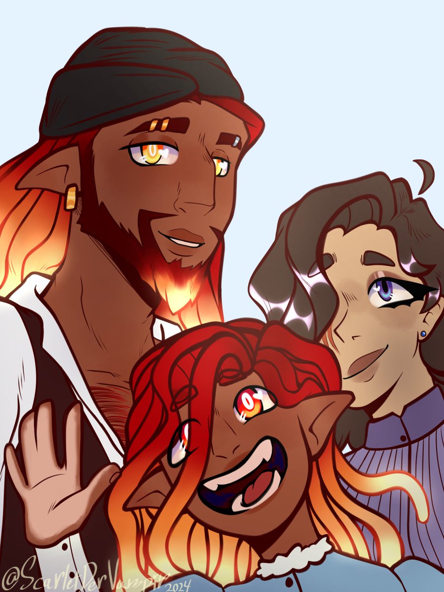 Azer family portrait

You can definitely tell which image I spent more time on. I started with the actual portrait then got burnt out.
#d6st | @D6DnDLive @YaroShienVA