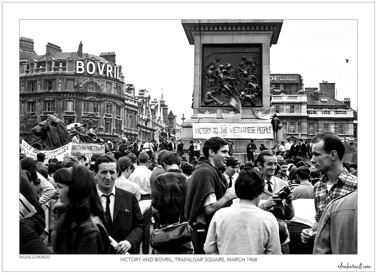 28/1001 - Victory & Bovril : My quest to identify 1001 interesting photos I took before I died continues. This was 1968, I was probably chanting some anti-war slogan as I marched from Trafalgar Square to Grosvenor Square, but I still had my camera to hand to capture the occasion.