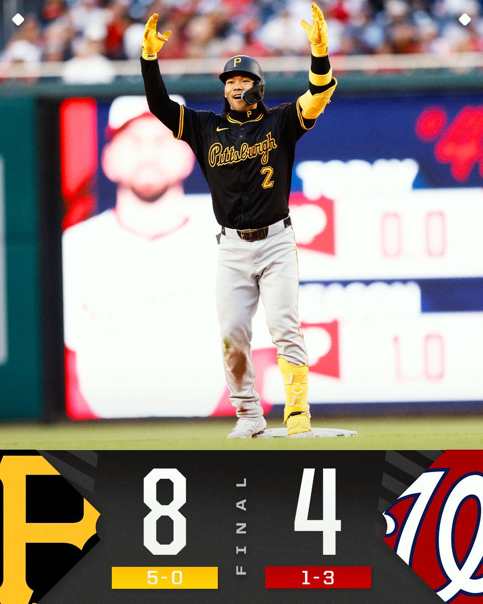 For the first time since 1983, the @Pirates start the season 5-0!