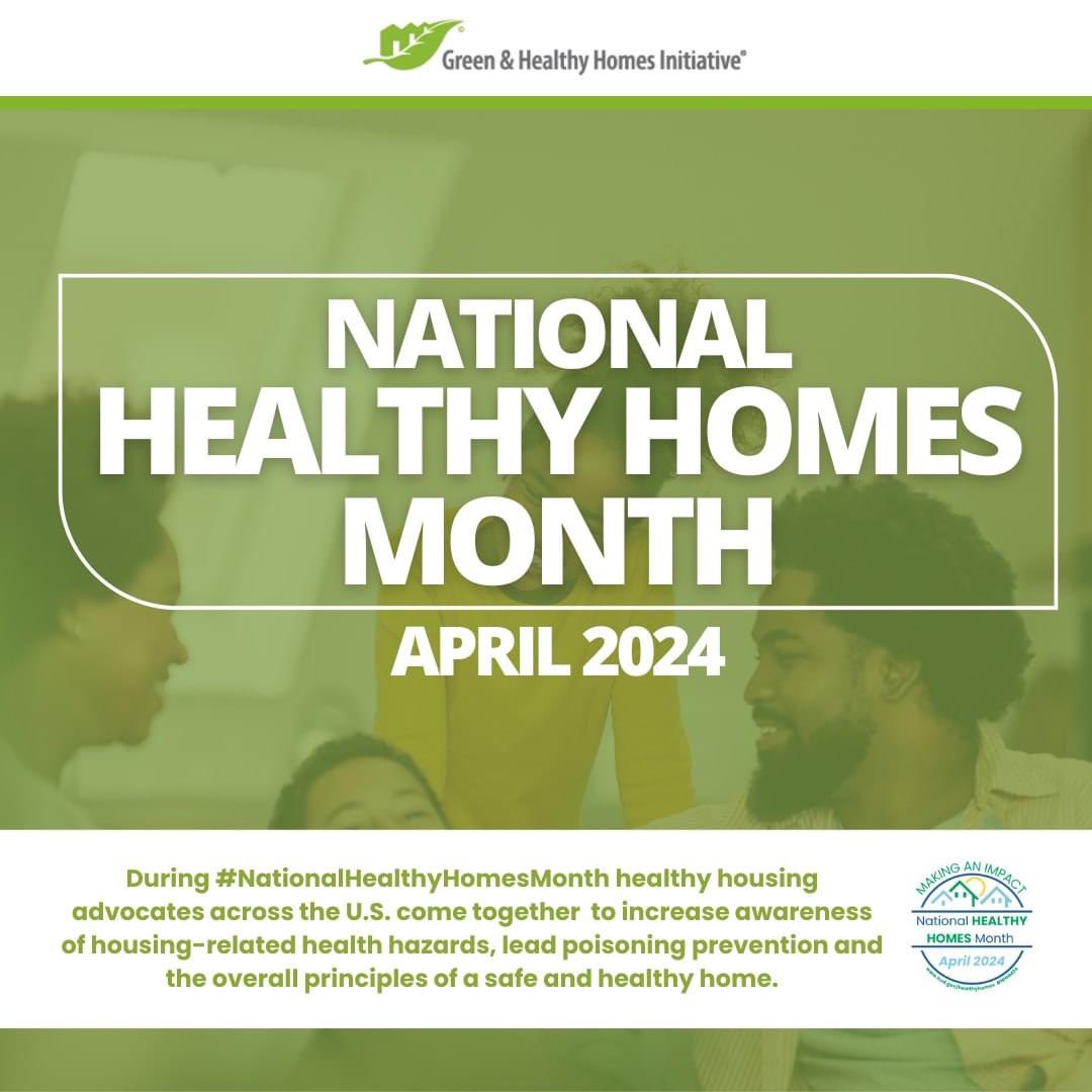 Join us in observing #NationalHealthyHomesMonth! serves raise awareness for families and communities about the importance of creating and maintaining a healthy home by addressing home-based hazards, including testing for and addressing lead paint hazards, and more #NHHM24