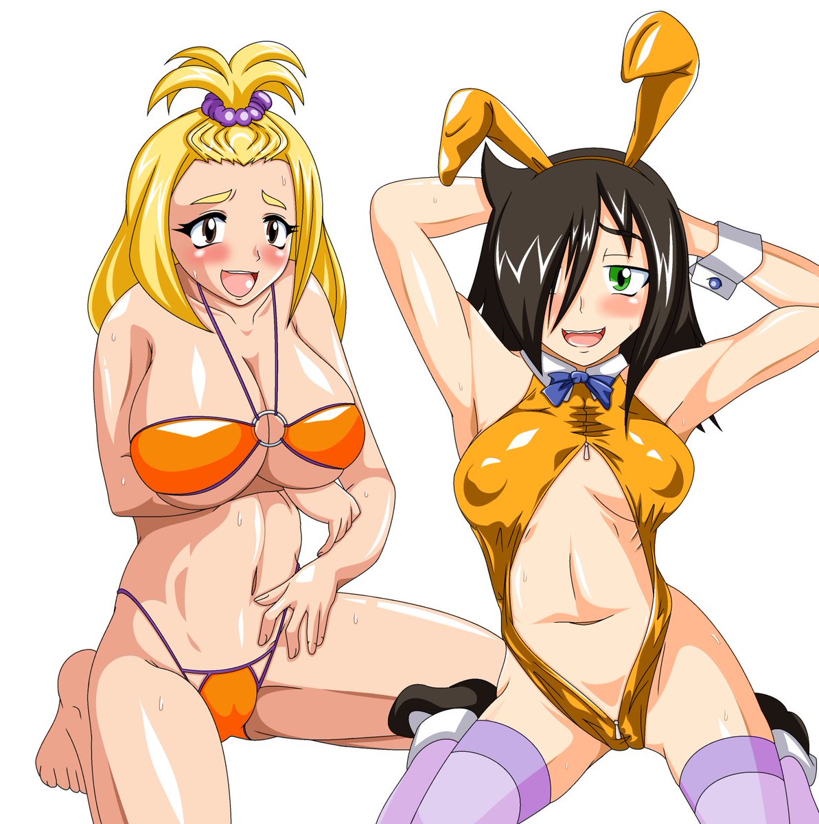 #無言で絵を貼るとフォロワーさんが増える
🐰vs👙 