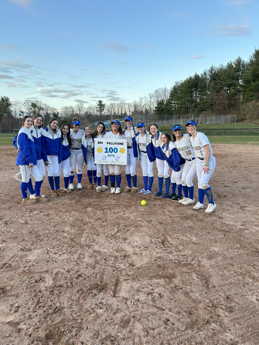 NHS Softball (@newtownsoftball) on Twitter photo Congratulations to senior Bri Pellicone who earned her milestone 100th hit today in our 7-6 win over St.Joe’s! Bri also had our walk-off walk in the bottom of the 7th! Have a day, Bri! Congratulations! We couldn’t be prouder! <a href="/nhsathletics/">NHS Athletics</a> Congratulations to senior Bri Pellicone who earned her milestone 100th hit today in our 7-6 win over St.Joe’s! Bri also had our walk-off walk in the bottom of the 7th! Have a day, Bri! Congratulations! We couldn’t be prouder! <a href="/nhsathletics/">NHS Athletics</a>