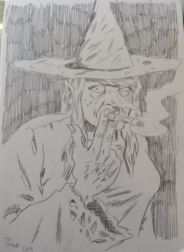 Megg, drawn by Ed Piskor in Pittsburgh in 2014. RIP 💔.