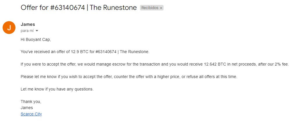 _BuoyantCapital's tweet photo. Unexpected! Recieved an offer for the RuneFather... Nope.
Seems like stoners are catching on? 😉
A huge shoutout to @scarcedotcity for their exceptional service and fast responses.
#Runestones #Ordinals https://t.co/G17tD4oxdM