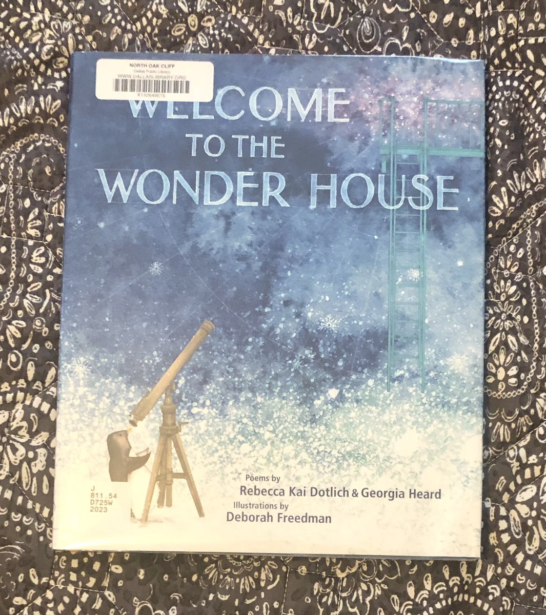 Poems groups loosely together by types of wonderings: time, place, imagination, nature. Love the illustrations: a mood of the colors on each page with its own background color. Perfect mix! @Rebeccakai @GeorgiaHeard1 @DeborahFreedman @DISD_Libraries #PoetryMonth #bookaday