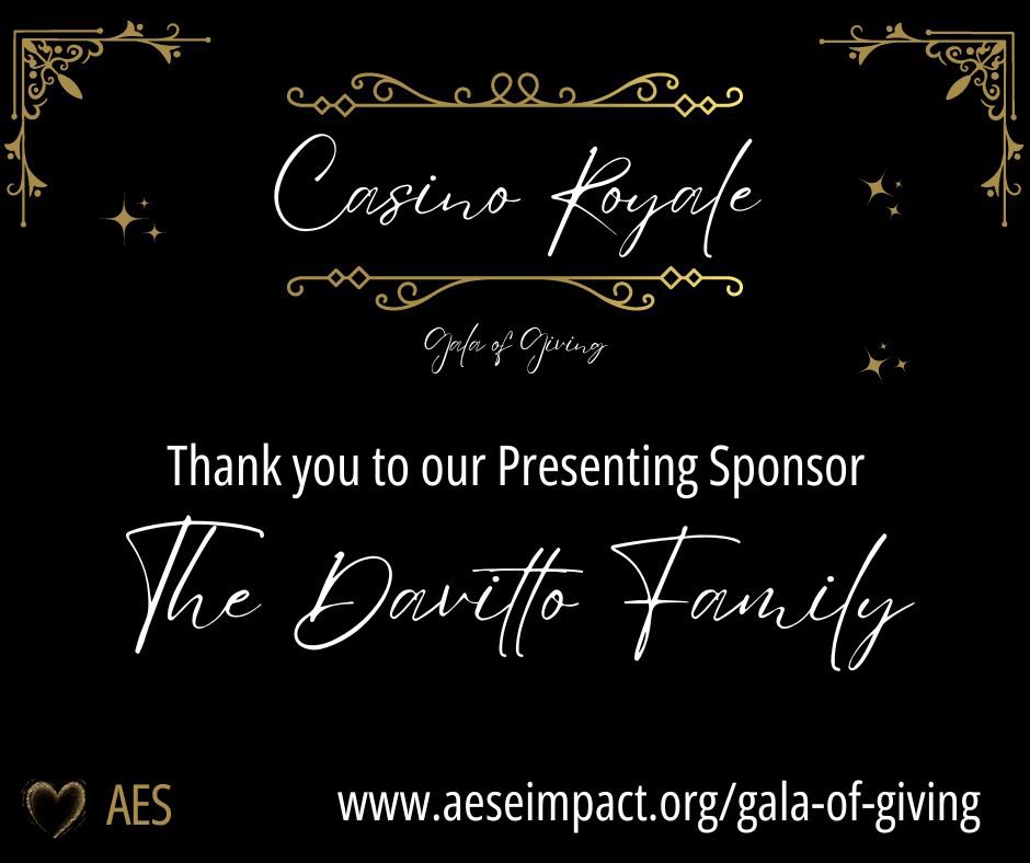 Thank you to The Davitto Family for their years of generous support! Don't miss your chance to join us for this celebration! Only 4 days left to get your tickets to AES' Gala of Giving presented by The Davitto Fam❤️
Go to aesimpact.org/gala-of-giving before tickets run out. #AESimpact
