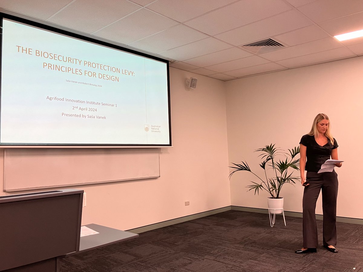 A new “shared responsibility” model for ensuring Australian biosecurity. Our first speaker @ANUAgrifood seminar series Saša Vanek from the Tax & Transfer Policy Institute @ourANU discusses the implications of taxing primary producers for externalities