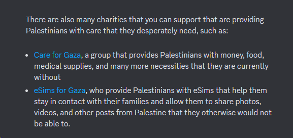 bioloveds's tweet photo. ranboo's discord server and their moderators spoke about today's call to action for palestine AND shared some incredibly helpful resources that i'll be linking below!! while the information is especially relevant now, it is a good idea to save for future references/events https://t.co/ksYOKMbMF6