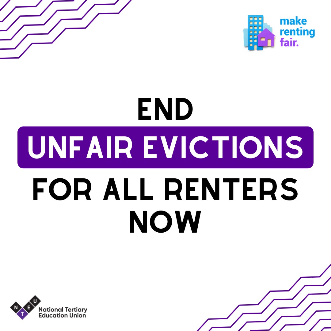 Too many university workers are in insecure employment. Many of those are renters feeling the impacts of the housing crisis. Access to secure and safe housing should be a right, not a privilege. Let's end unfair evictions now ➡️ bit.ly/3xc83mB @TUNSW @BetterRentingAU