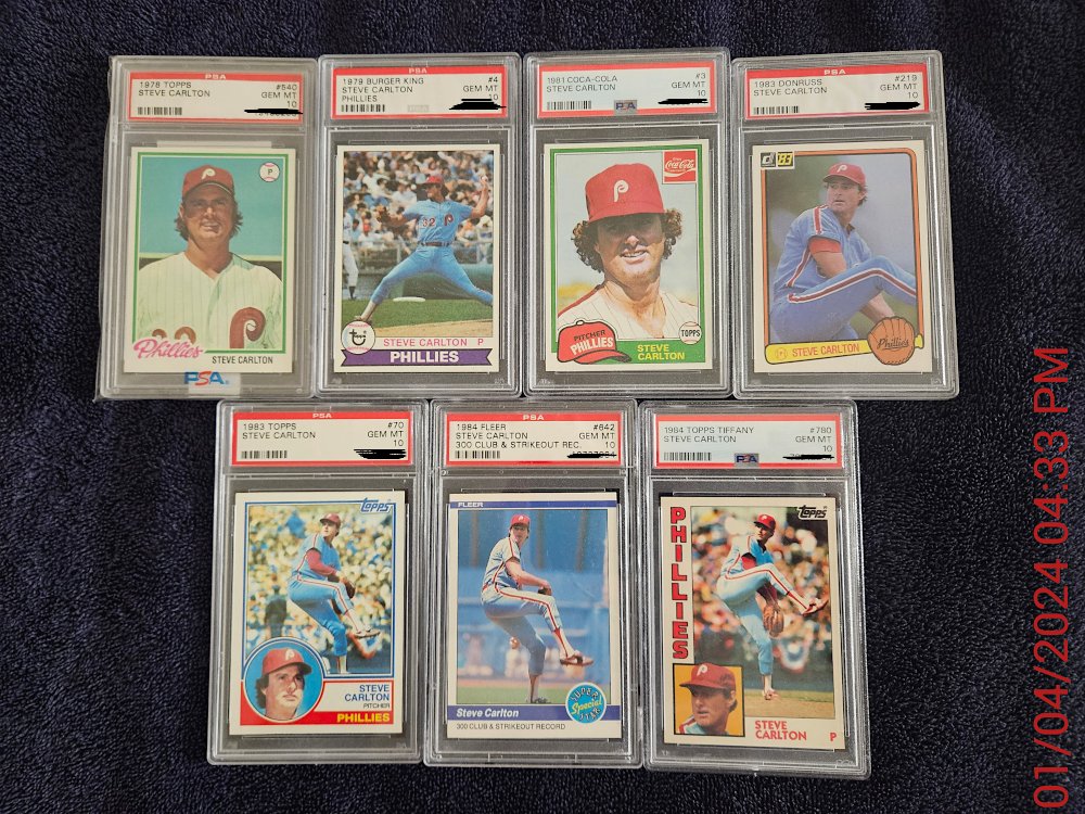 rstones199's tweet image. Added 2 more #PSA10 cards to my #SteveCarlton collection. 1983 #Topps and 1984 #Fleer 300 Win Club Card   #RingTheBell 
Greatest #lefty of all time IMHO.
@KingcougarMike @QuarterRico @EPLSB
@eddiesofficials @royaltytoursusa @gilligan80
@MLFOREVER99 @_RF30 @Brian_Acklin