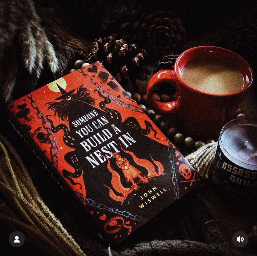 We're kicking off our tour for Someone You Can Build A Nest In by @Wiswell with this epic post from 📸@DreamingInPages!! 📖🖤 'I adored this book so much! A delightfully sweet and charming romance between monster hunter and monster, this was a true delight from start to finish.'
