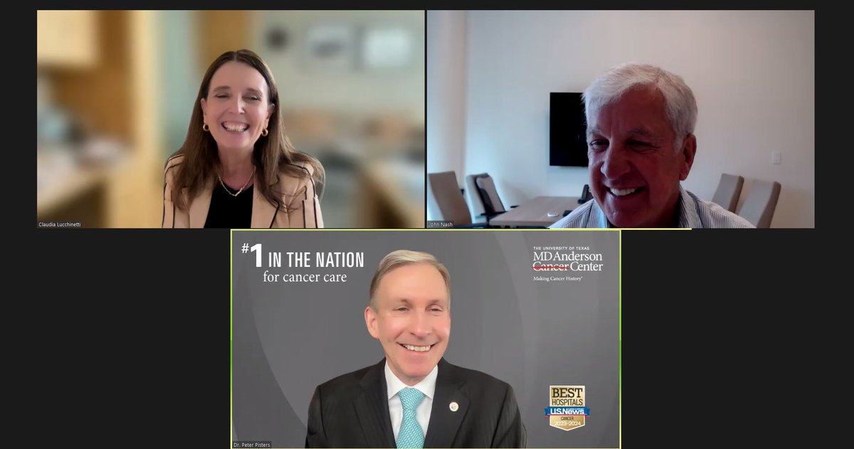 It was great to kick off @UTMcCombsAlumni's national webinar series. I enjoyed sharing @MDAndersonNews' breakthrough research and discussing with @LucchinettiMD the collaborative efforts to build a world-class academic medical center in Austin. Thanks for having me! #EndCancer