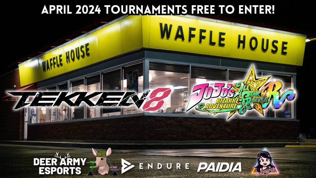 Full calendar for the Tournaments I'm hosting in April 2024 w/ registration page & @matcherino links 🤠 💕 Register, redeem matcherino codes & share with a friend: docs.google.com/spreadsheets/d… These events are powered by @PaidiaGaming & @ggEndure👏 #JOJO #TEKKEN8