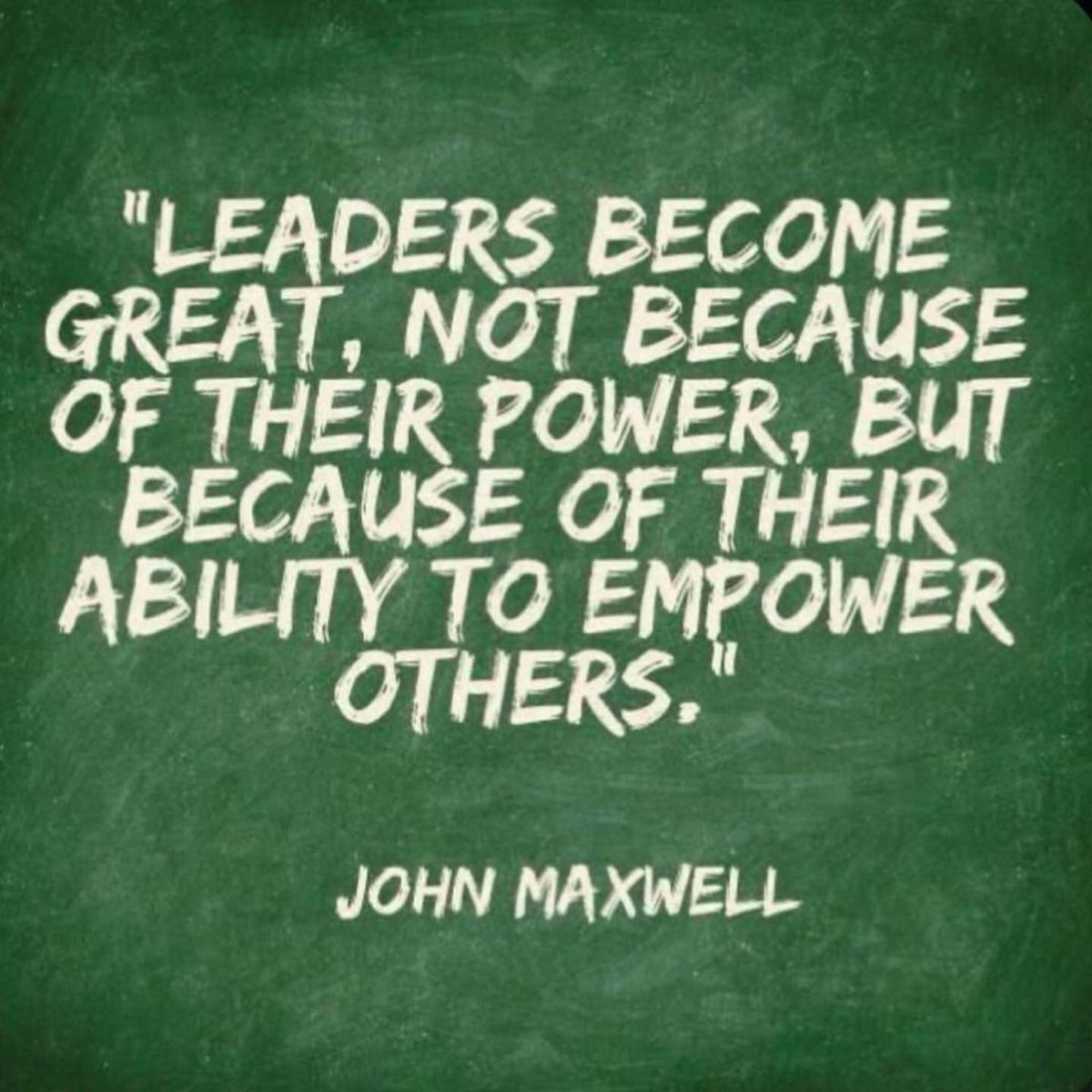You may be the boss, but you’re not a leader simply because you’re in charge. You’re a leader when you encourage and empower your team to be their best selves. #edchat
