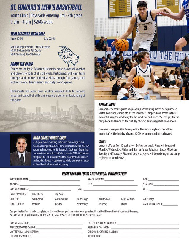 Pumped to announce our 13th year of summer camp on the Hilltop. 2 great weeks for boys entering grades 3-9. 6/10-6/14 and 7/22-7-26 9-4pm. Register at gohilltoppers.com/registrations/…
