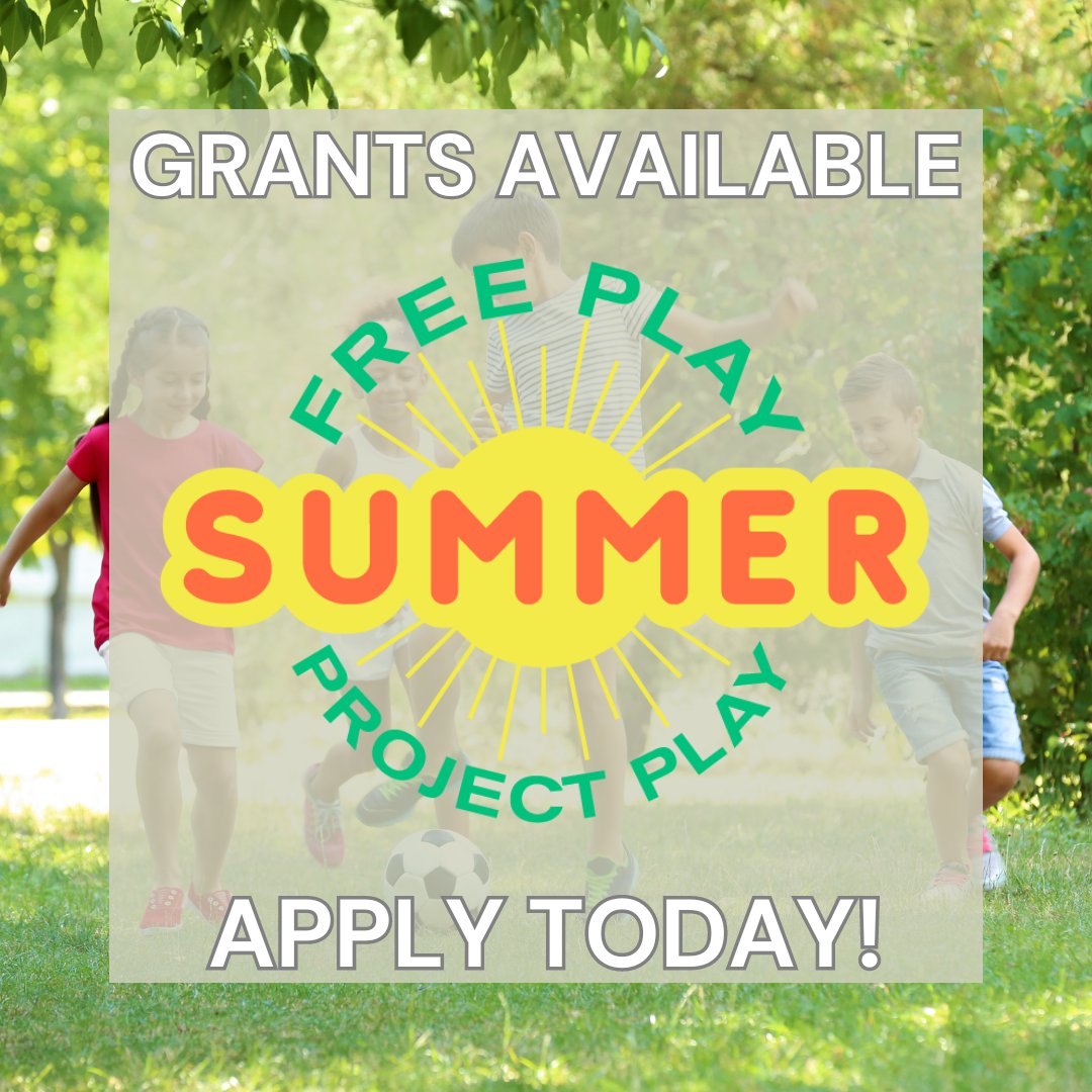 Calling all non-profit youth organizations, schools and government orgs: This is the FINAL WEEK to complete your Summer Free Play Series grant application. Applications due 4/5. Apply now: ow.ly/HEaZ50R5RCr