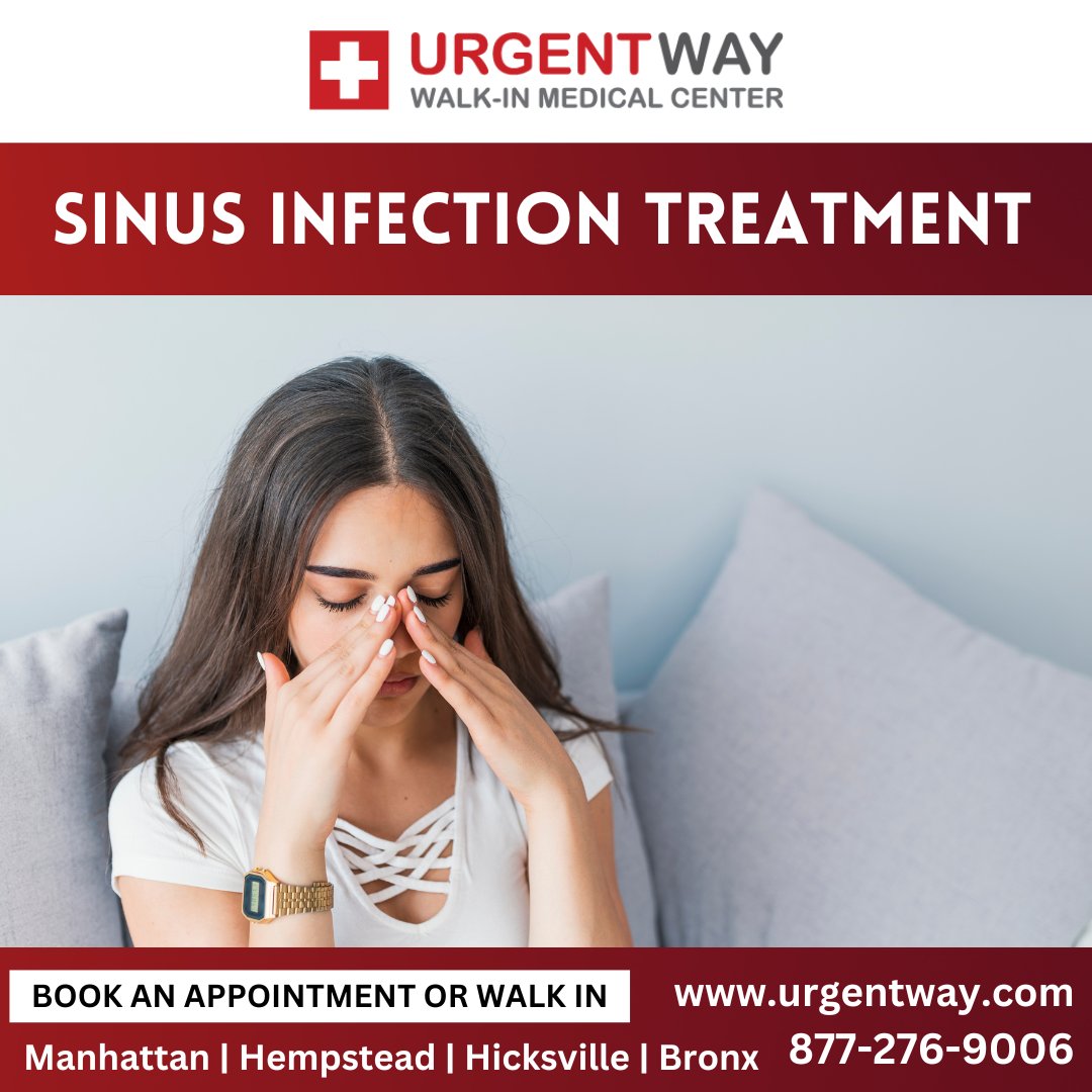 SINUS INFECTION TREATMENT
Our Sinus Infection Doctors At Urgentway Are Known For Providing Effective And Affordable Treatment
BOOK AN APPOINTMENT OR WALK IN
urgentway.com/services/sinus…
#sinus #sinusinfection #sinuscare #breathingproblems #stuffynose #sinustherapy #urgentway #clinics